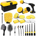 27Pcs Car interior Detailing Kit Auto Detailing Drill Brush Set car cleaning equipment and tools wash & care products
